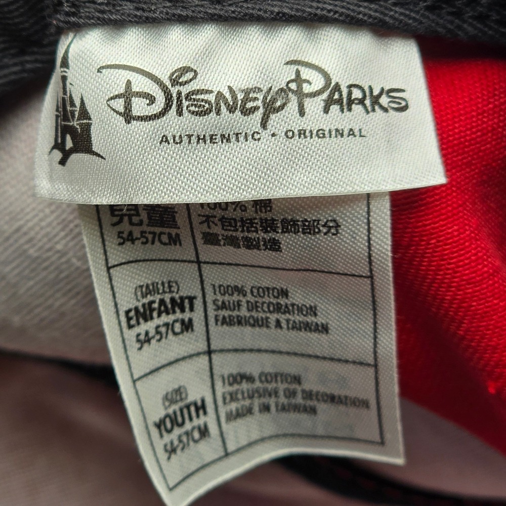 Disney Parks Minnie Mouse Polka‎ Dot Bow Ears Red Youth Baseball Cap Hat 54–57cm - Picture 6 of 6